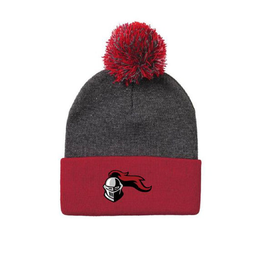Pom-pom knit cap